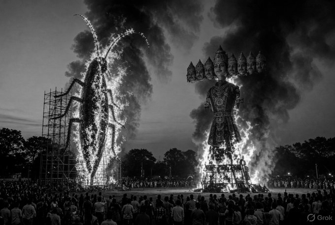 Ravana Gets a Cockroach for Company: Delhi to Burn 30-Foot Effigy Alongside Ravana