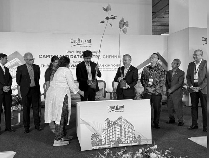 CM Vijay, Singapore Deputy PM Inaugurate Rs 1,940-Crore CapitaLand Data Centre in Chennai