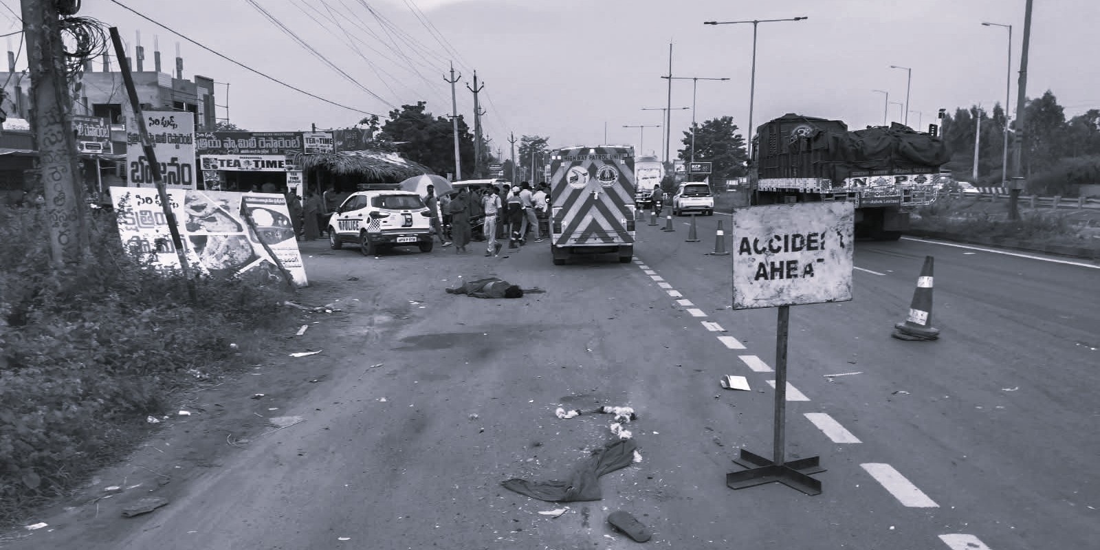 Four Pilgrims Killed, Three Injured in Road Accident Near Kathipudi, Kakinada District