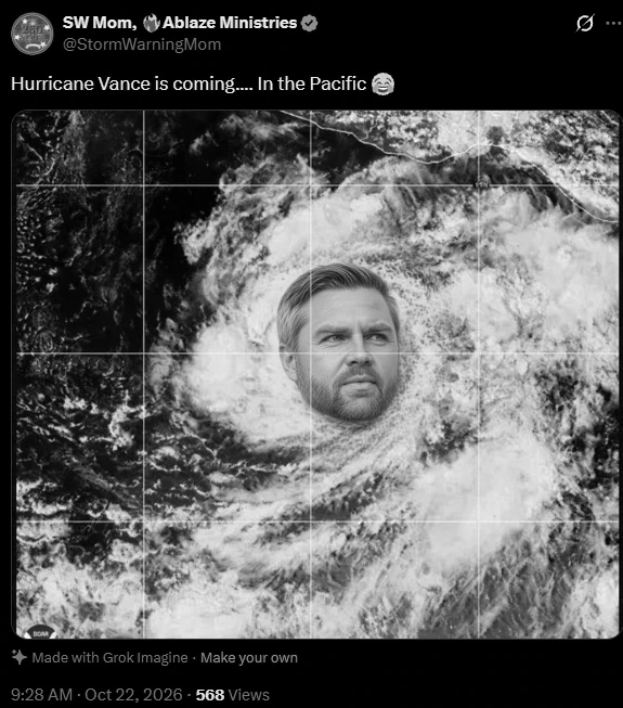 Hurricane Vance Sparks JD Vance Memes as Mexico’s Pacific Coast Faces Dangerous Swells
