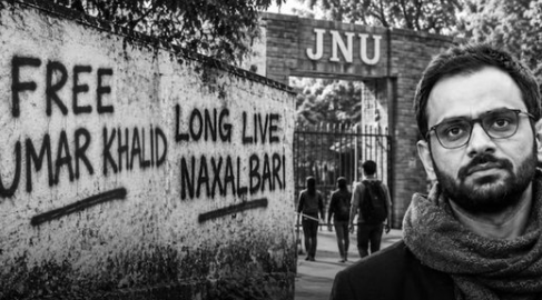 ‘Free Umar Khalid’, ‘Long Live Naxalbari’: ABVP Seeks Action Over Political Graffiti on JNU Walls