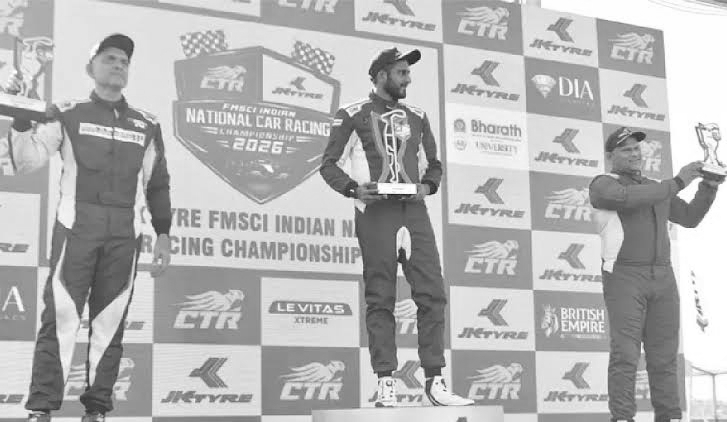 Arya Singh Triumphs in Rain-Hit Coimbatore Race as Indian National Car Racing C’ship Begins
