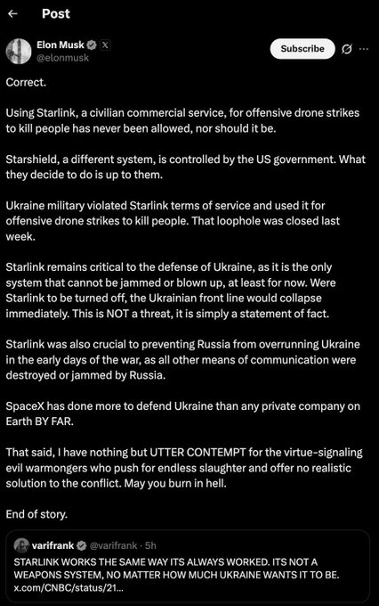Can’t Use It To Kill People: Elon Musk Admits Restricting Starlink In Ukraine