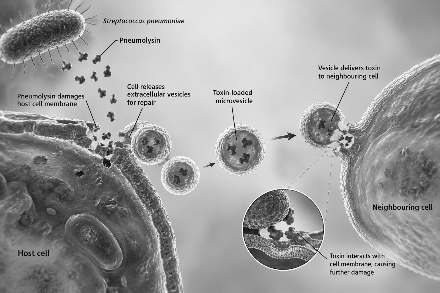 RGCB Scientists Discover Hidden Pathway for Pneumonia Toxin to Spread Between Cells