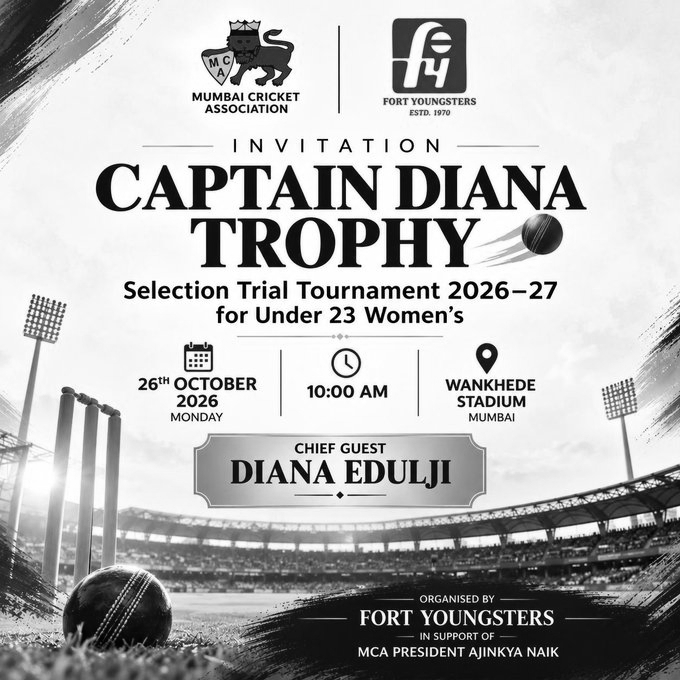 Captain Diana Trophy U-23 Women’s Selection Trials Begin at Wankhede Stadium