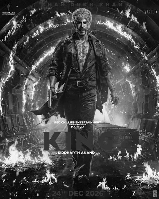 Shah Rukh Khan Unleashes His Fierce Side in Fiery New 'KING' Poster