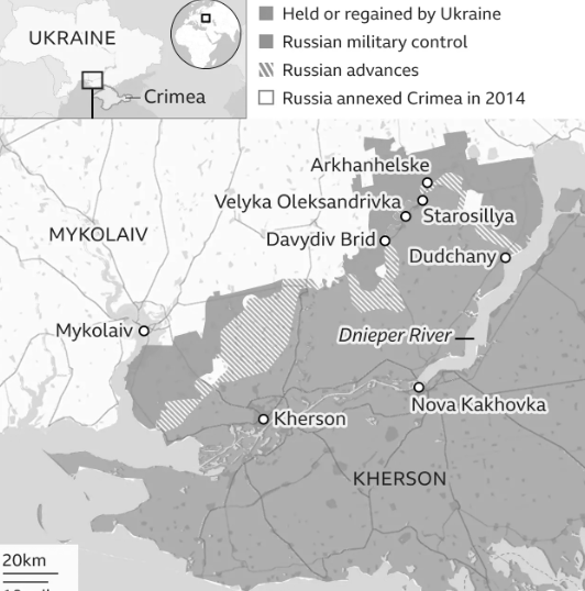 Russia Halts Strikes In Ukraine’s Kherson As Oleshky Ceasefire Takes Effect