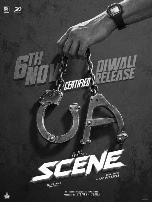 Suriya's 'Scene' Gets U/A Certificate, Set for November 6 Diwali Release